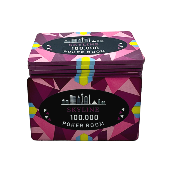 Ceramic Poker Plaque Skyline 100.000