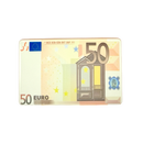 Ceramic Poker Plaque Euro 50