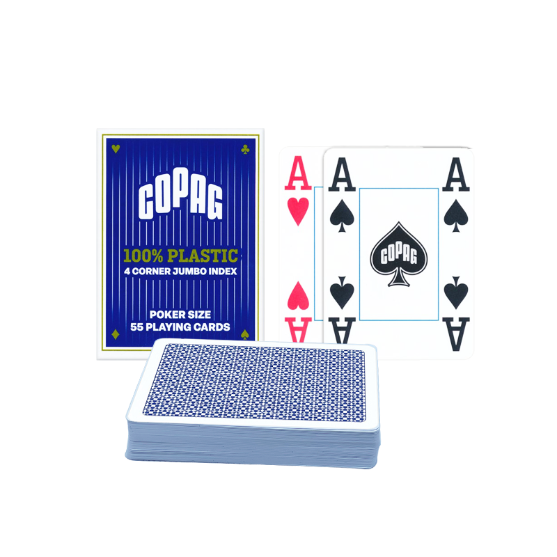 Poker Speelkaarten COPAG Plastic Blauw 4 Index