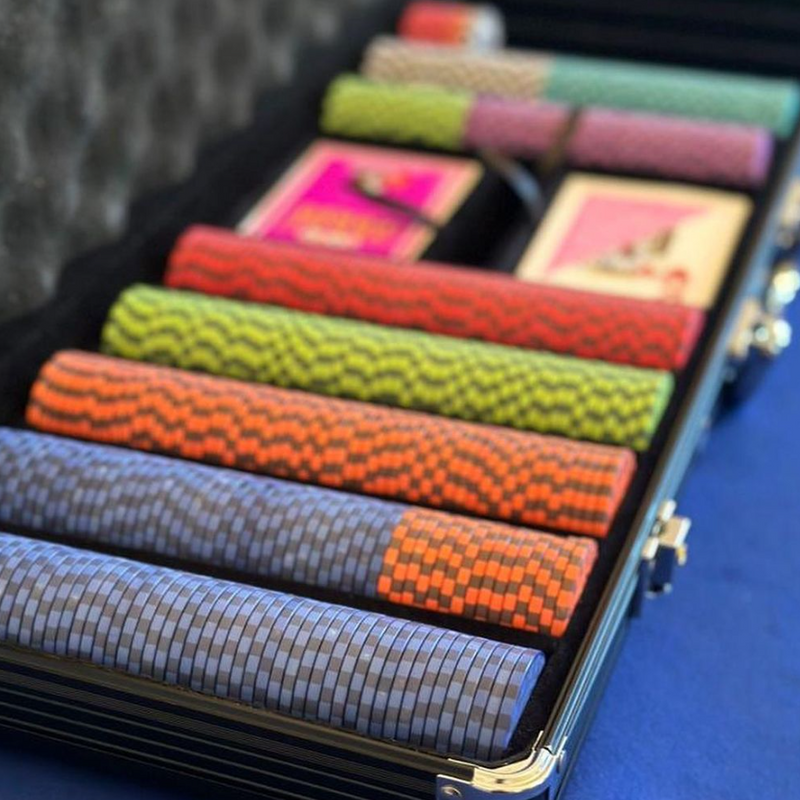 custom poker chips poker set case 500,  colorful poker chips, cards and case