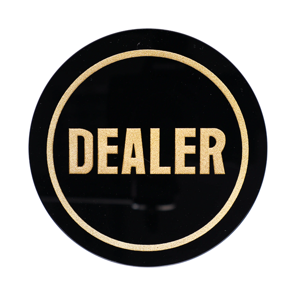 Dealer Button Black & Gold