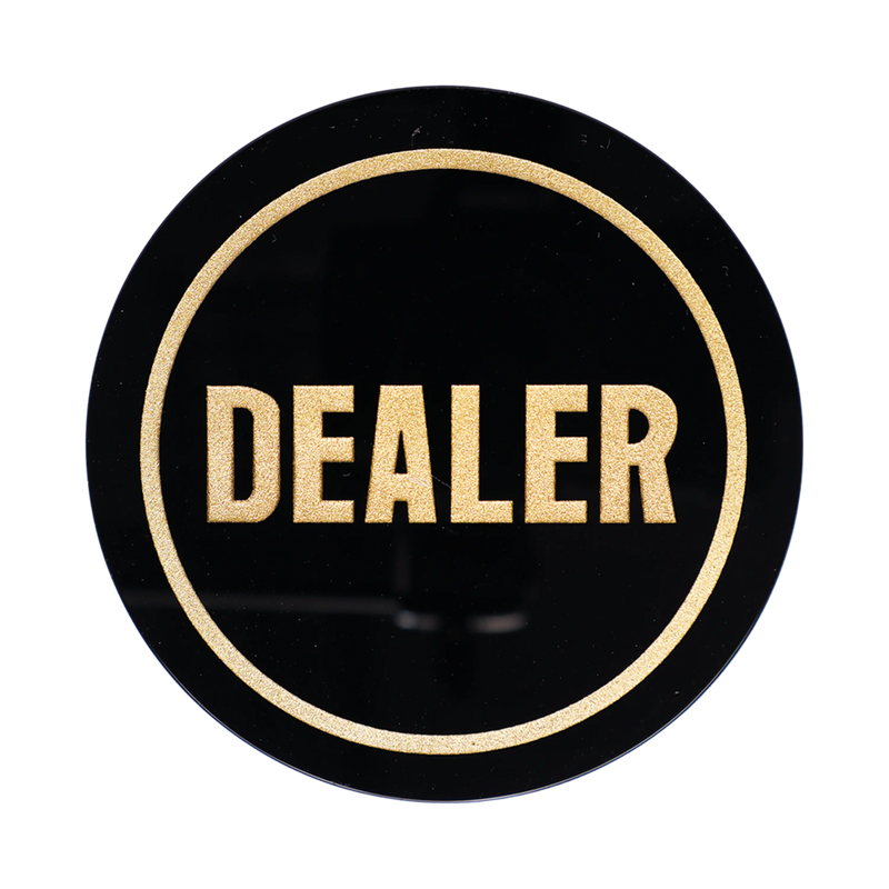 Dealer Button Black & Gold