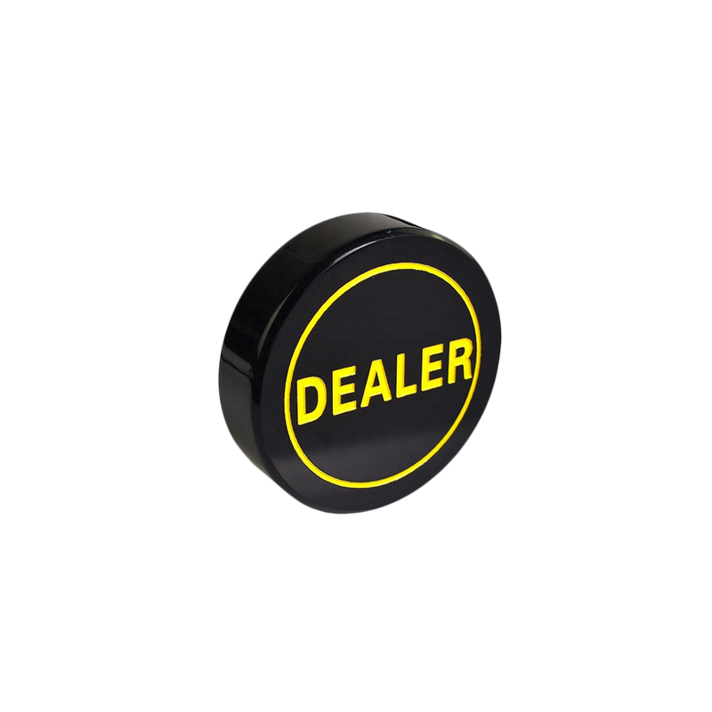 Dealer Button Black & Gold