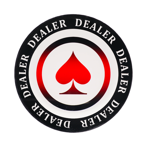 Dealer Button Spade Glass