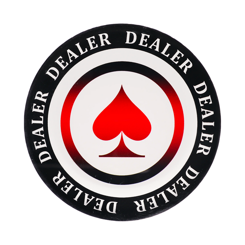 Dealer Button Spade Glass