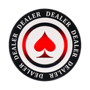 Dealer Button Spade Glas