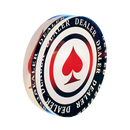 Dealer Button Spade Glas