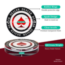 Dealer Button Spade Glas
