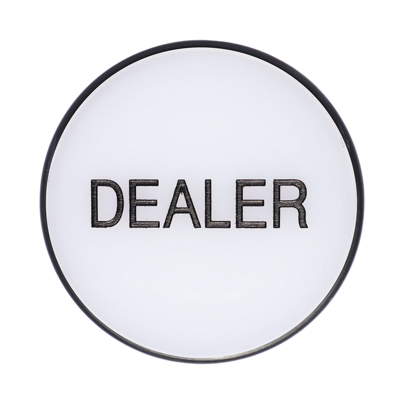 Dealer Button Puck Black & White