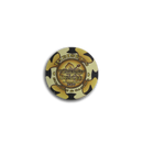 dealer button white black and yellow