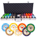 diamond club 500 poker set cash game, poker chips, poker cards, dealer button and poker case  