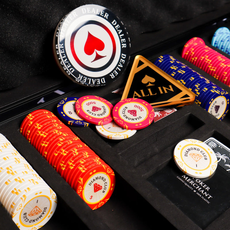 diamond club poker chips imagery