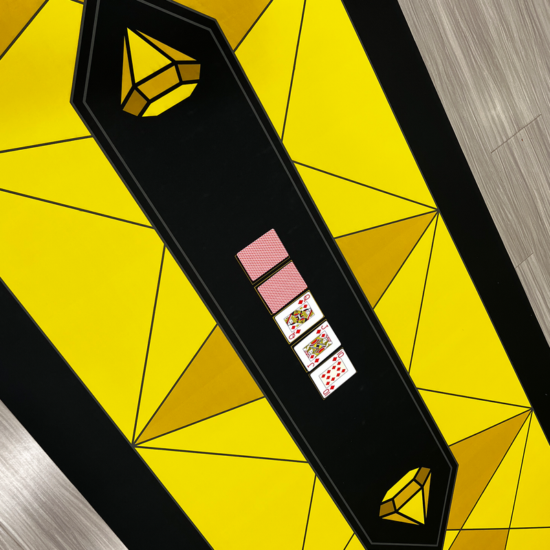 Poker Mat Diamonds Yellow 180x90