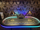 VIP black poker table led-lights