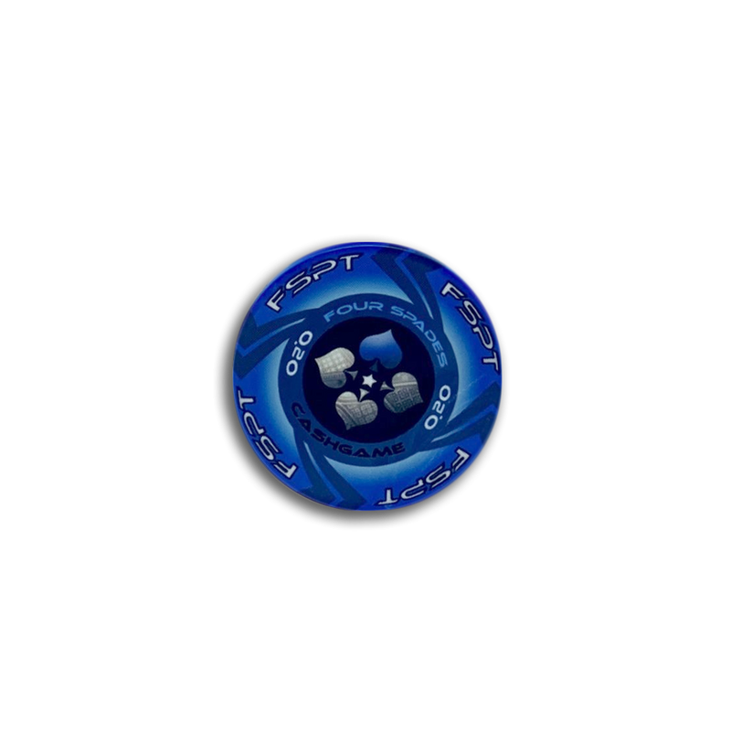 pokerchip fiche claysmith FSPT cash game 0.20 dark blue 