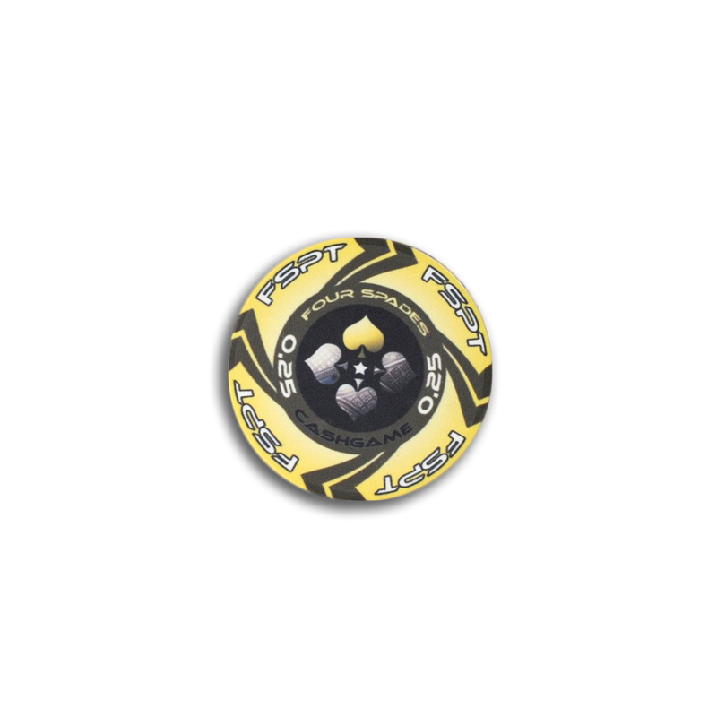 pokerchip fiche claysmith FSPT cash game 0.25 yellow
