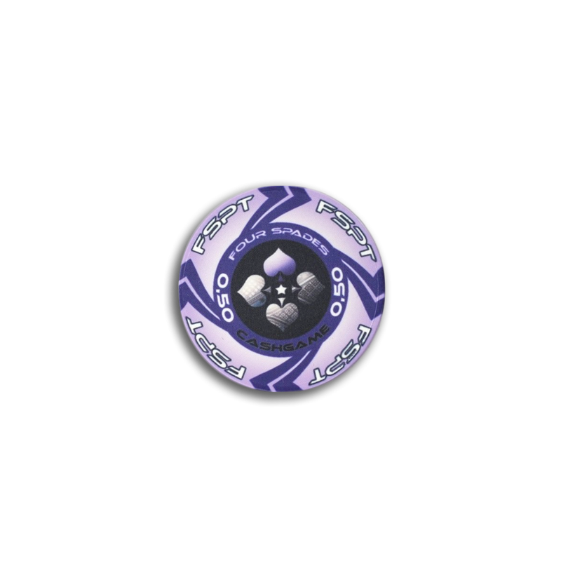 pokerchip fiche claysmith FSPT cash game 0.50 purple