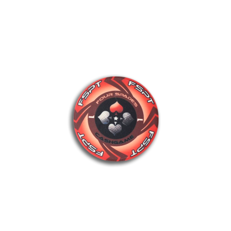 pokerchip fiche claysmith FSPT cash game 1 red 
