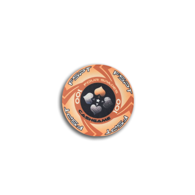 pokerchip fiche claysmith FSPT cash game 100 orange