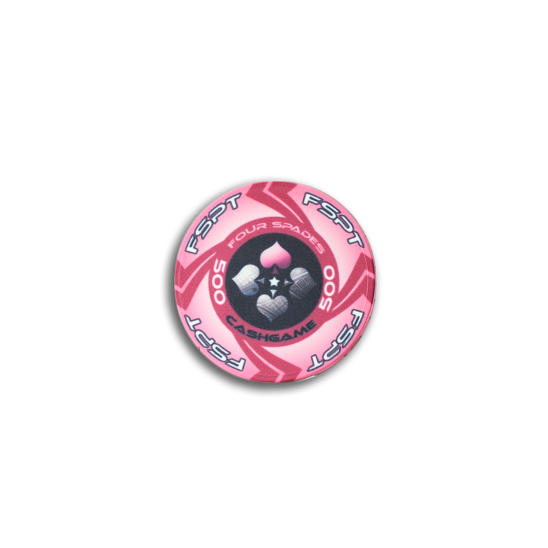 pokerchip fiche claysmith FSPT cash game 500 pink 