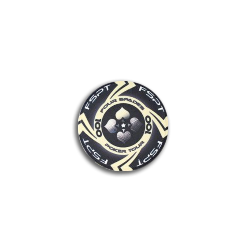 pokerchip fiche claysmith FSPT tournament 100 black
