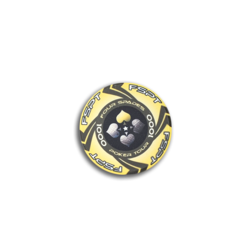 pokerchip fiche claysmith FSPT tournament 1.000 yellow