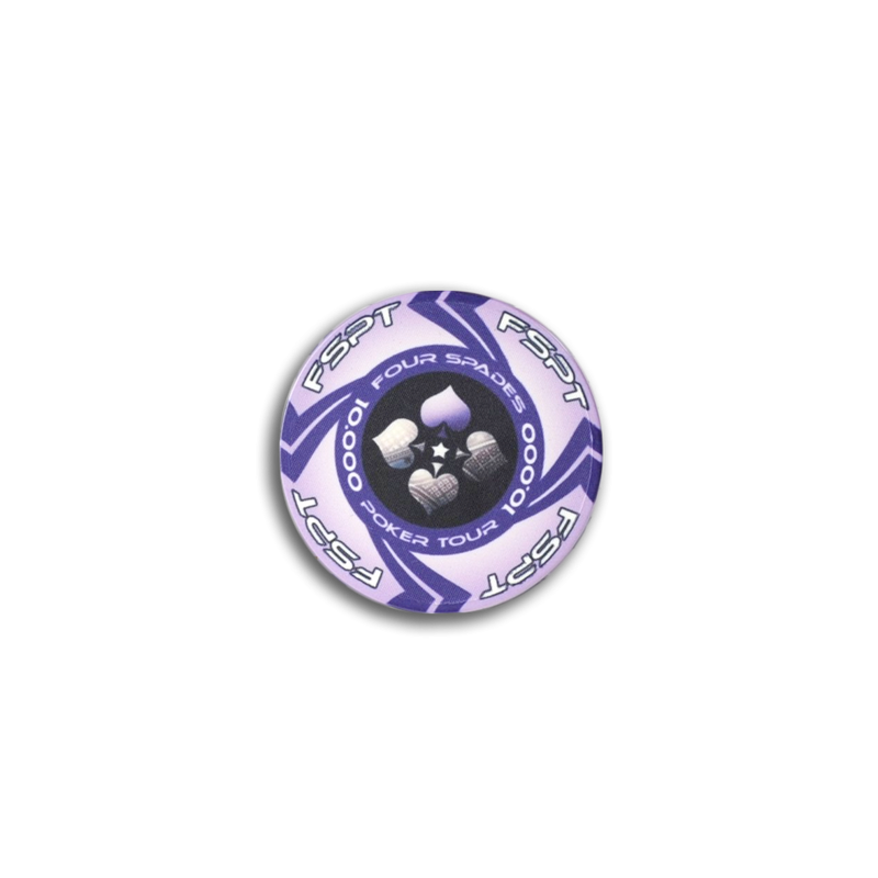 pokerchip fiche claysmith FSPT tournament 10.000 light purple
