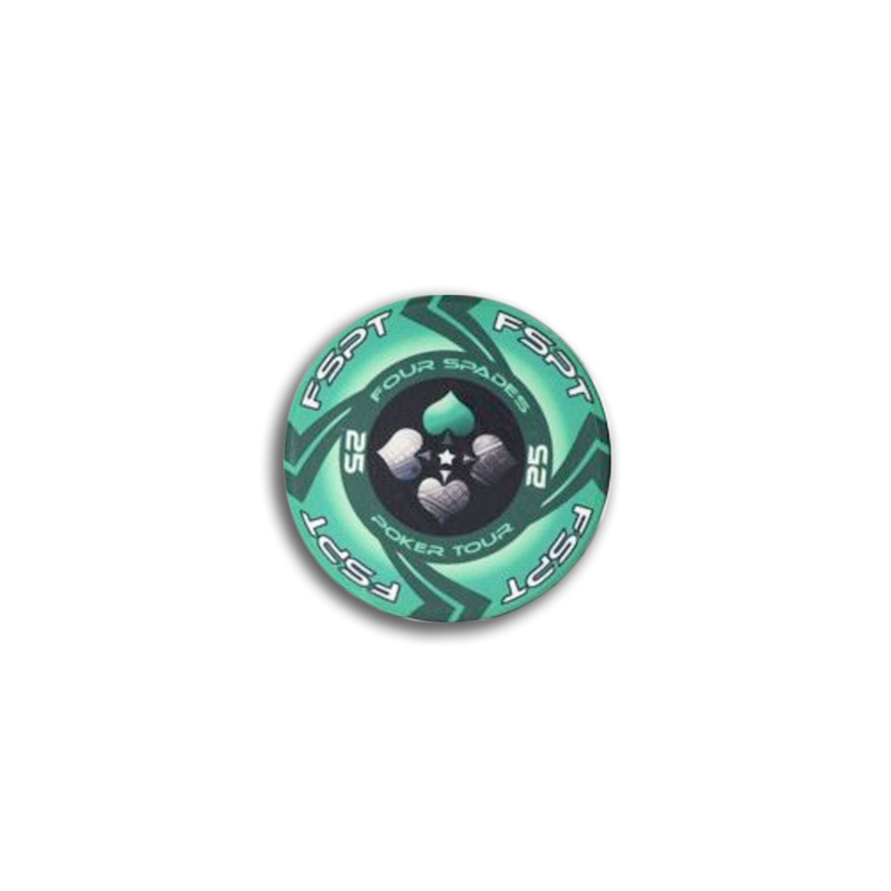pokerchip fiche claysmith FSPT tournament 25 green