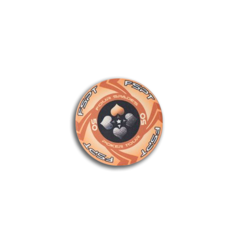 pokerchip fiche claysmith FSPT tournament orange 50 