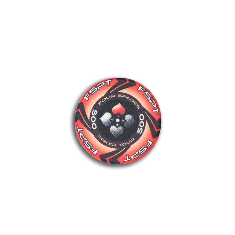 pokerchip fiche claysmith FSPT tournament 500 red