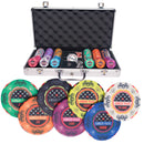 gambler palace 300 poker set, poker chips, poker cards, dealer button and poker case