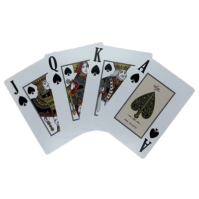 Premium Gilded Blades Poker Cards – Plastic Gold 2 Index