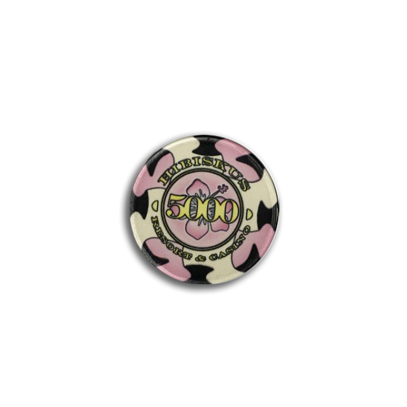 Hibiskus resort & casino 5.000 pink white black