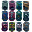 colorful stacks high roller poker club poker chips all