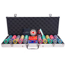 jazz club 500 poker set, colorful poker chips, Poker cards, Dealer button and Poker case