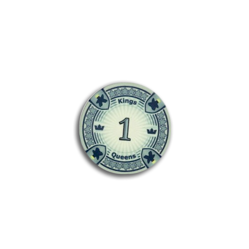 poker chip fiche kings en queens 1 grey