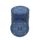 poker chip stack fiches kings en queens 10 blue 