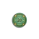 poker chip fiche kings en queens 20 green