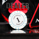 las vegas poker chip and dealer