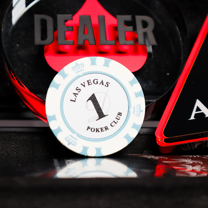 las vegas poker chip and dealer