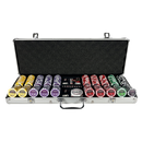 lazar cash game pokerset 500, overview of our colorful poker, poker cards and a dealer button