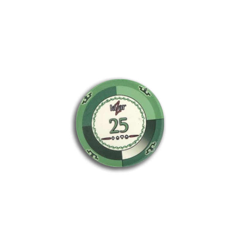 lazar casino poker chip 25 green