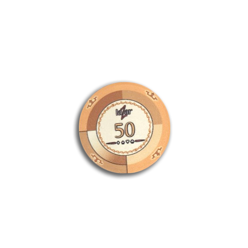 lazar casino poker chip 50 light brons