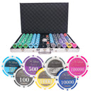 lazar no limit 1000 poker set, poker chips, poker cards, dealer button and poker case
