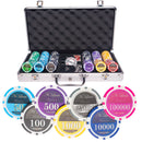 lazar no limit 300 poker set, poker chips, poker cards, dealer button and poker case