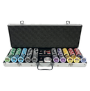 lazar no limit 500 chips poker set, overview of our colorful poker chips, poker chips and a dealer button 