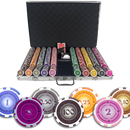 preview lazar siuits poker set 1000, overview of our colorful poker chips, poker cards and a dealer button