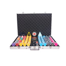 lazar suits 1000 poker set, colorful poker chips, Poker cards, Dealer button and Poker case