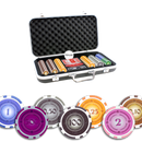 preview lazar suits 300 poker chips, overview of our colorful poker chips, poker cards and a dealer button