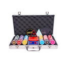 lazar suits 300 poker set, colorful poker chips, Poker cards, Dealer button and Poker case